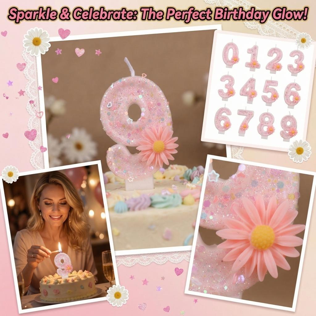 Fashion Cartoon Creative Birthday Candles Party Digital Candles
