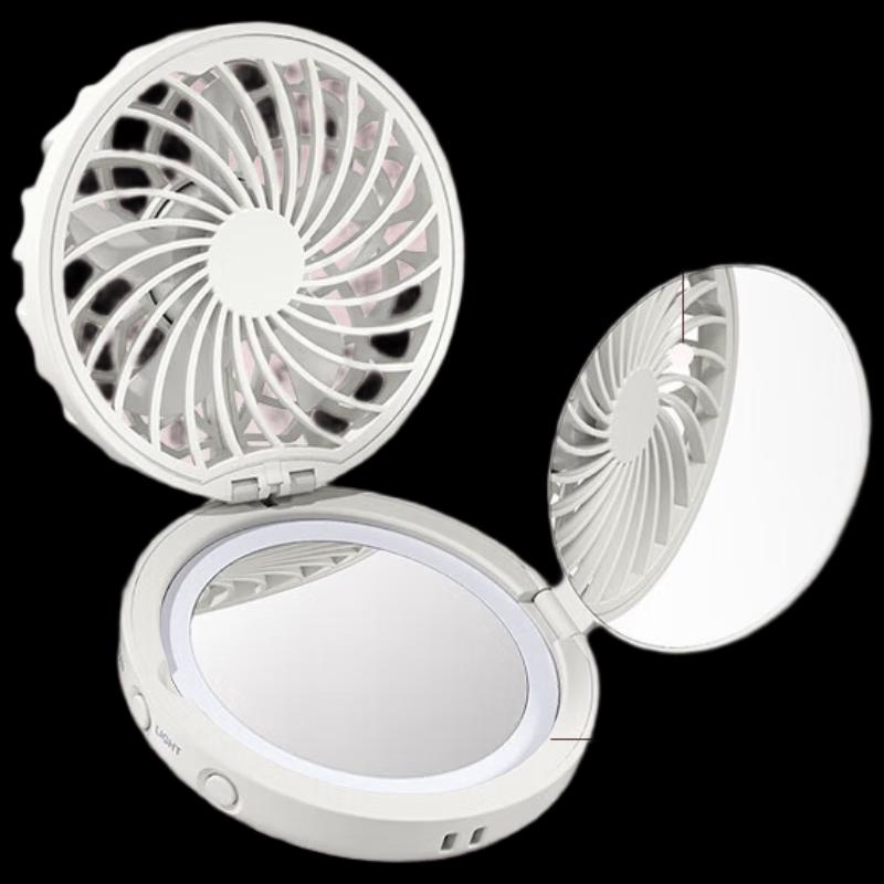 

Newman Handheld Mini Fan with LED Makeup Mirror