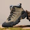 Winter Leather Comfy Men's Ankle Boots Fashion Men Plush Snow Boots New Design Outdoor Hiking Boots High Top Man Casual Shoes
