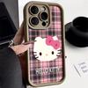 Plaid KT cat iPhone17/15ProMax mobile phone case 14 Apple 13 all-inclusive 11 popular XS/XR16 Japan and South Korea
