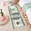Creative Money Print Kitchen Bills Crystal Velvet Rug Machine Washable NonSlip Entryway Floor Mat for Indoor Porch Bathroom