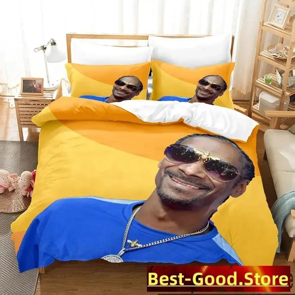 3D Snoop Dogg Rapper Bedding Set Printed Bed Set With Pillowcase Bed Duvet Cover Single Double Queen Super King Size boys Adult