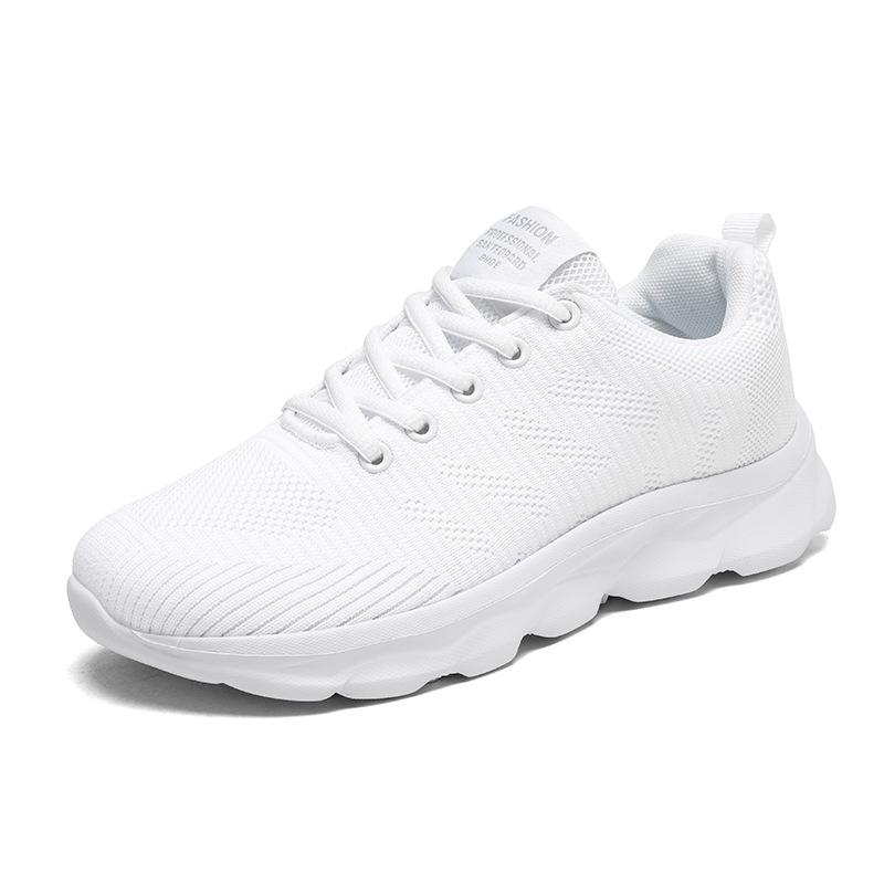 Spring and Autumn New Fly-woven Flat-bottomed Casual Sports Shoes Breathable Shoes Large Size Shoes