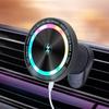 15W RGB Magnetic Car Wireless Charger & Phone Holder: Fast Charging with Colorful Atmosphere Light