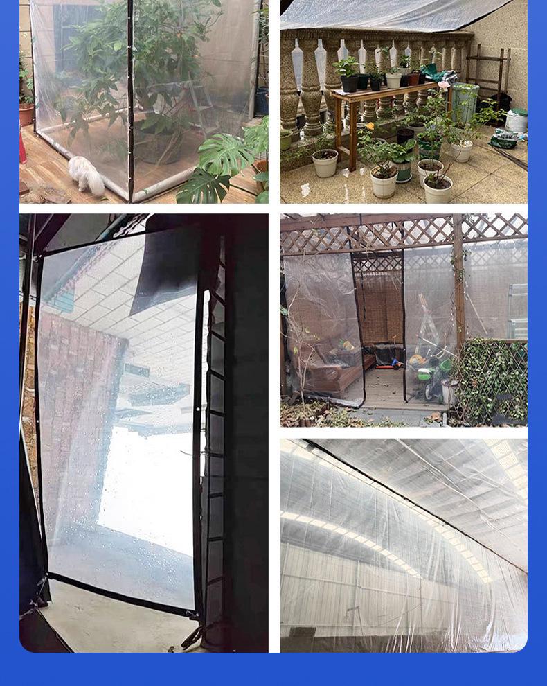 Prelată PE Groasă Transparentă Impermeabilă: Husă de ploaie de exterior rezistentă la vânt, termoizolantă și rezistentă la umiditate