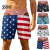 Einzigartige Grafikdruck Strandhose Herren Haarige Po Shorts Lustiger Großer Po Leopard Neuheit Illusion Druck Badebekleidung Slips Design USA Flagge Badehose