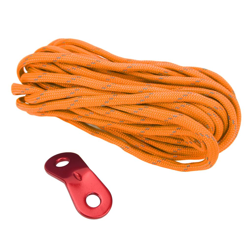 Reflective Guyline Tent Rope Thickened Windproof Camping Cord with Aluminium Alloy Wind Rope Buckle for Outdoor Camping