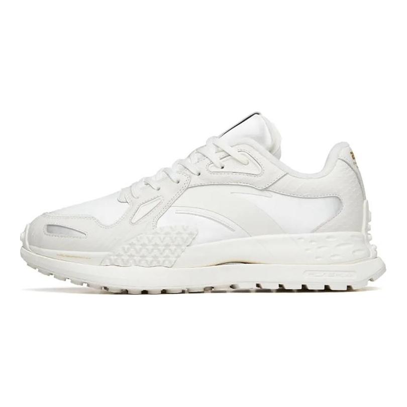 Anta Cushioning Slip Resistant Abrasion Resistant Low Top Running Shoes Women's Ivory White 122215580A-1