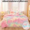 Set Copripiumino Peluche Tie Dye Y2K da 3 Pezzi ( 1 Copripiumino + 2 Federe), Set Biancheria da Letto Morbido e Caldo