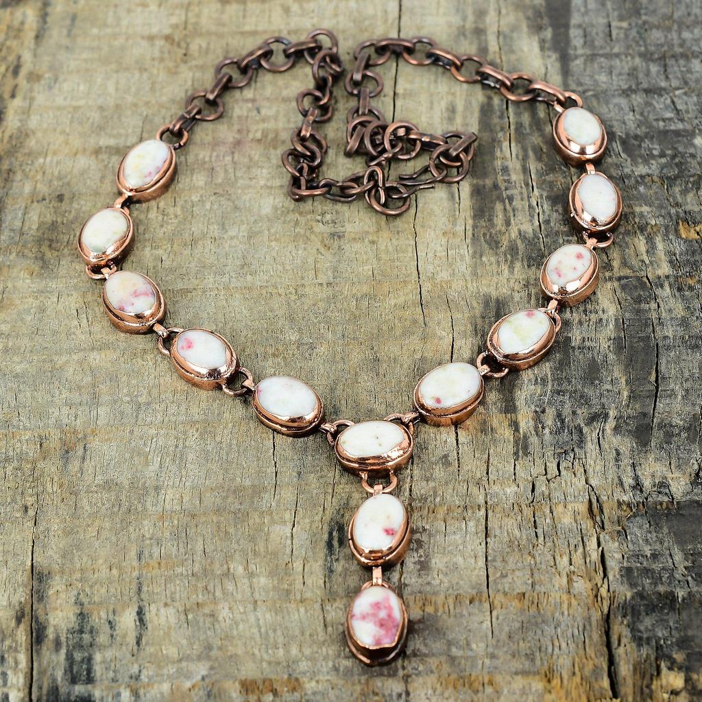 Cinnabar necklace electroformed copper necklace adjustable chain necklace handmade copper jewelry anniversary gifts gemstone dainty necklace