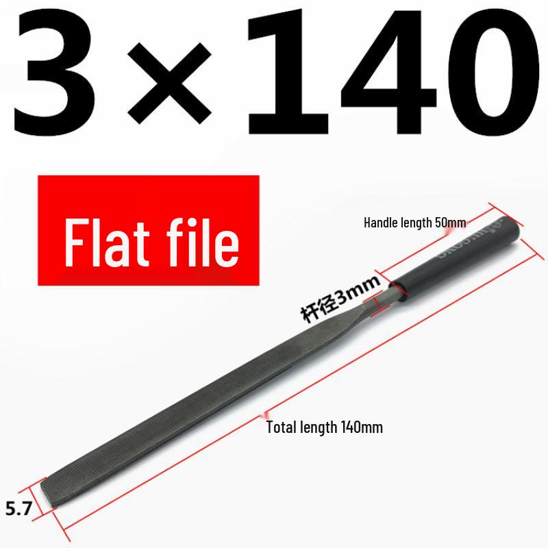 Shanghai Hugong Plastic Handle Files - 3x140, 4x160, 5x180 Assorted Shapes 3*140mm