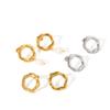 Geometric Pearl Drop Earrings With Gold Finish For Women Fashion Jewelry