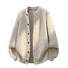 2026 Mens Thick Knit Cardigan Long Sleeve Loose Fit Casual Sweater Winter