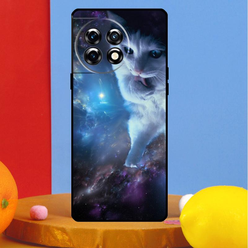 Space Happy Cats Cover For OnePlus 13 13R 12 12R 11 10 Pro 8T 10T OnePlus Nord CE 3 2 4 Lite N30 N20 N10 Case