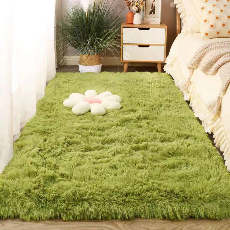 Long-Haired Plush Carpet for Bedroom, Soft Non-Slip Bay Window Mat, Living Room Floor Rug