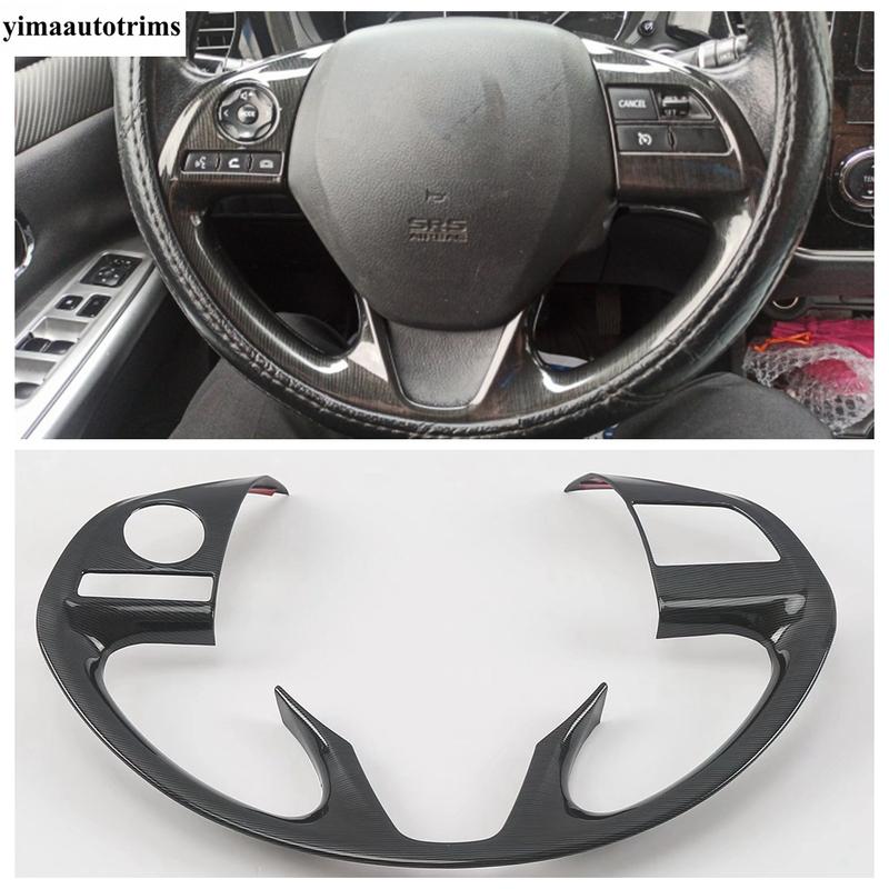 Copertura Decorativa Cornice Volante Auto Finitura Opaca / Fibra di Carbonio Accessori Interni Per Mitsubishi Outlander 2016 -