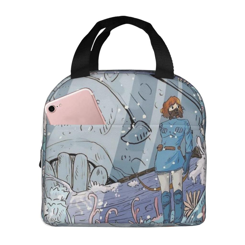 Nausicaa Of The Valley Of The Wind Anime Insulated Lunch Bag for Kid Cooler Thermal Food Box Tote Portable Lunch Boxes Container
