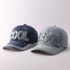 Rhinestone Alphabet Baseball Cap Women's European and American Fashion Denim Diamond-encrusted Curved Brim Cap Spot Batch