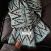 Fair Island's New Retro Jacquard Knitted Scarf Women's Autumn and Winter Atmosphere Photo Shoot To Keep Warm and Cold Scarf