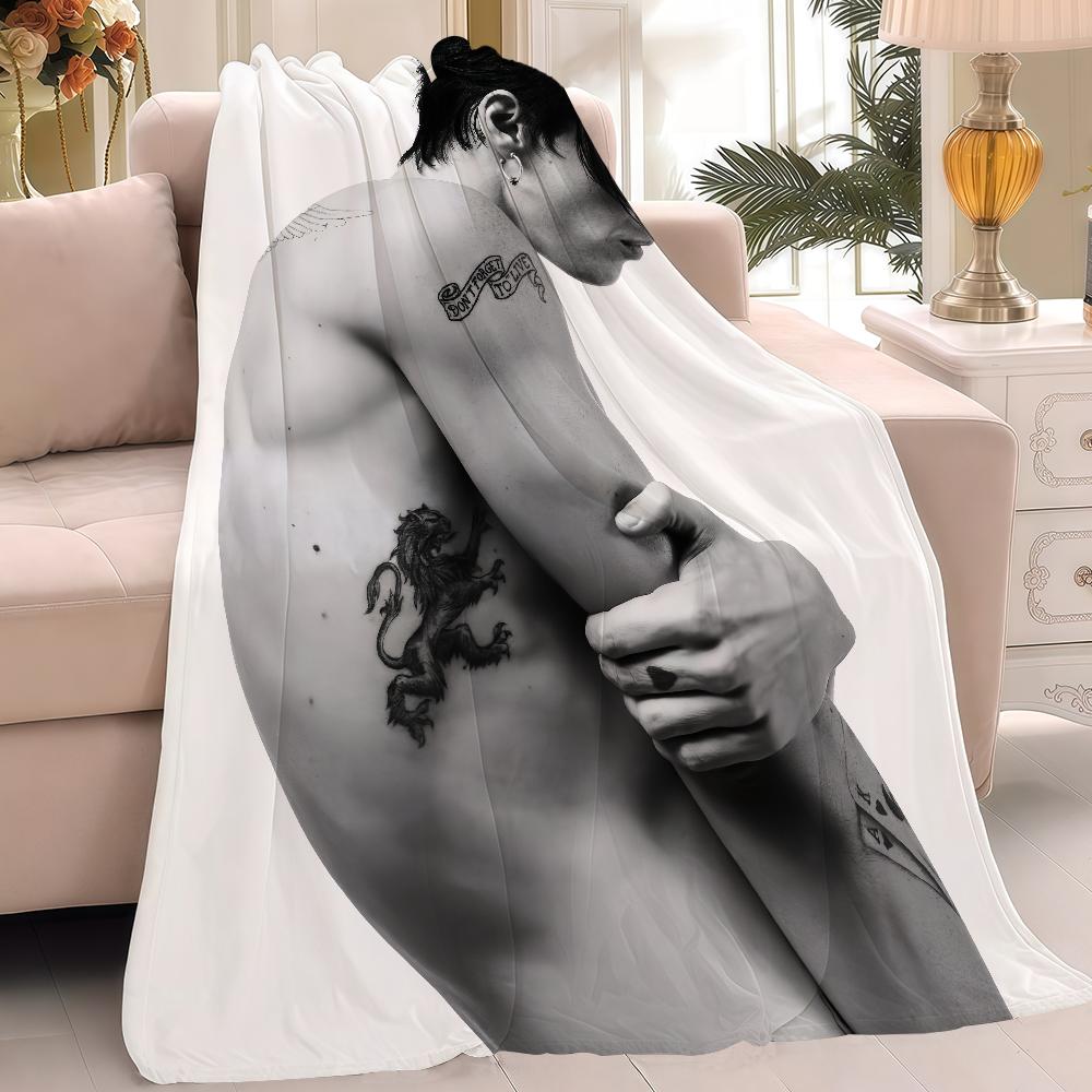 Y-Yungblud Heißer Sänger Decke Warm Und Weich Geeignet Für Schlafzimmer Wohnzimmer Schlafsofa Büro Reisen Camping