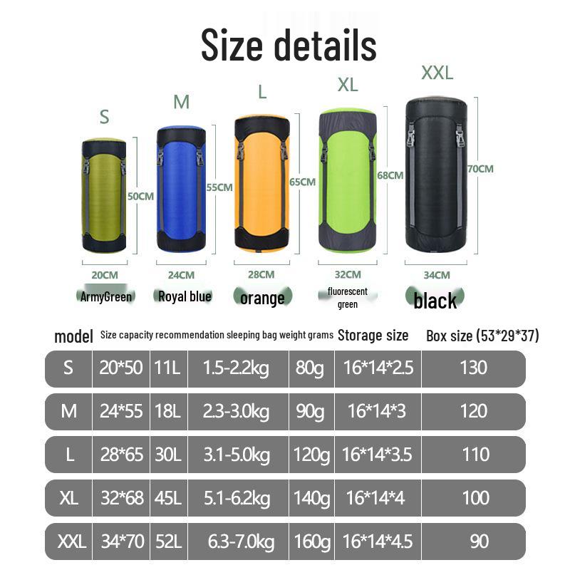 Premium Sleeping Bag & Quilt Compression and Storage Bag - Dustproof, Travel-Friendly, Outdoor Use