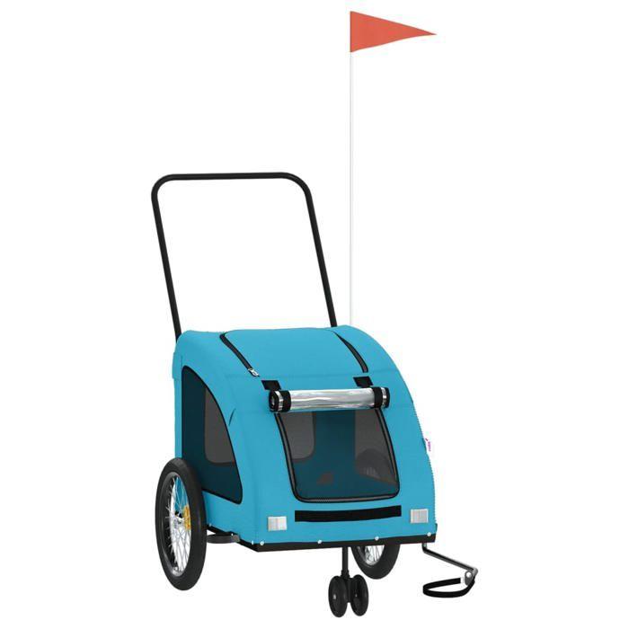 VidaXL Pet Bike Trailer Blue 93988
