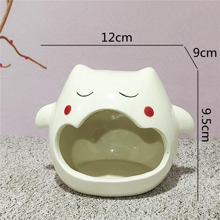 Creative Cute Ceramic Flower Pot Vase Halloween Ghost Candle Holder Handicraft Ornaments Home Decoration Plant Accessories