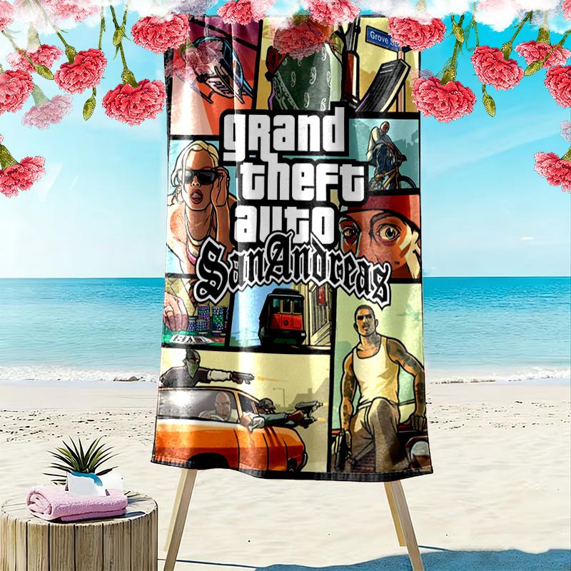 Sconforto da Furto d'Auto: Asciugamano da spiaggia Chaos Online morbido Campeggio all'aperto nuoto Assorbente asciugamano da bagno asciugatura rapida asciugamano da nuoto Asciugamani da viaggio e vacanza spiaggia
