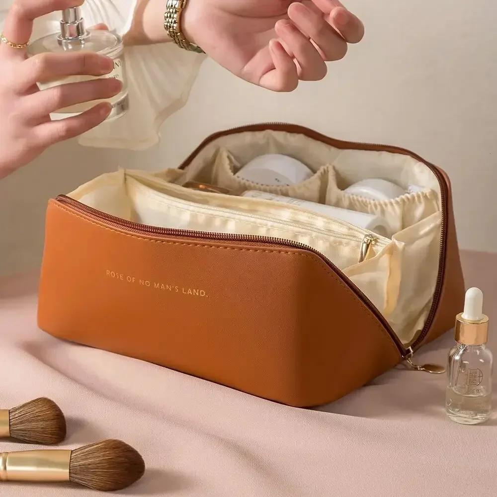 Makeup Organizer Female Toiletry Kit Bag Make Up Case Storage Pouch Luxury Lady Box, Cosmetic Bag, Organizer Bag for Travel Zip