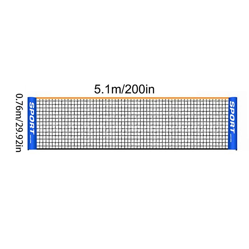 3.1/4.1/5.1/6.1M Professional Sport Training Standard Badminton Net Volleyball Net Easy Setup Outdoor Tennis Mesh Net Exercise