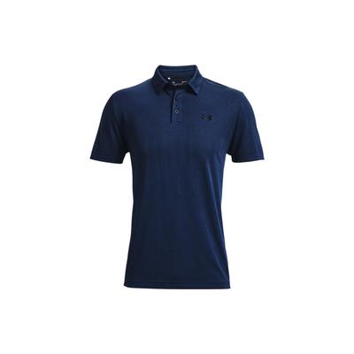 Vanish Seamless Logo Print Loose Fit Short Sleeve Polo Shirt Men Tops Academy-Blue 1370098-408