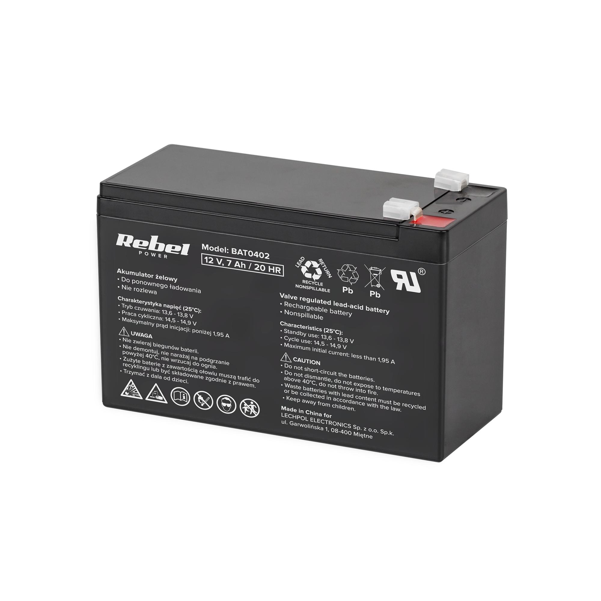 Gel battery 12 V / 7 Ah