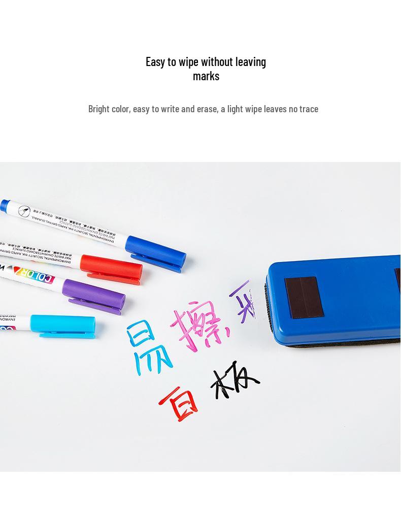 Lotu Erasable Colored Whiteboard Markers: 12/24 Fine Tip Floating Drawing Pens for Kids