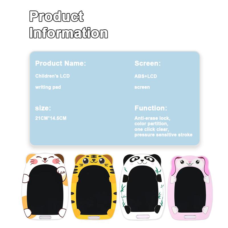 Sevimli Panda ve Tavşan Çizim Tahtası LCD Çizim Karalama Defteri Karalama Tahtası Yazma Tableti Oyuncaklar Çocuklar İçin Doğum Günü Noel Hediyeleri