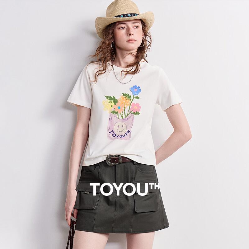 Women s Floral Print Cotton Blend T-Shirt XL