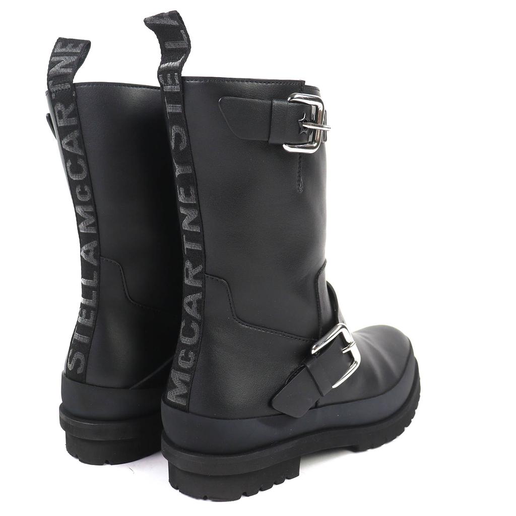 Great Stella McCartney Trace buckle strap biker boots Logo VEGEA Leather 36 Used