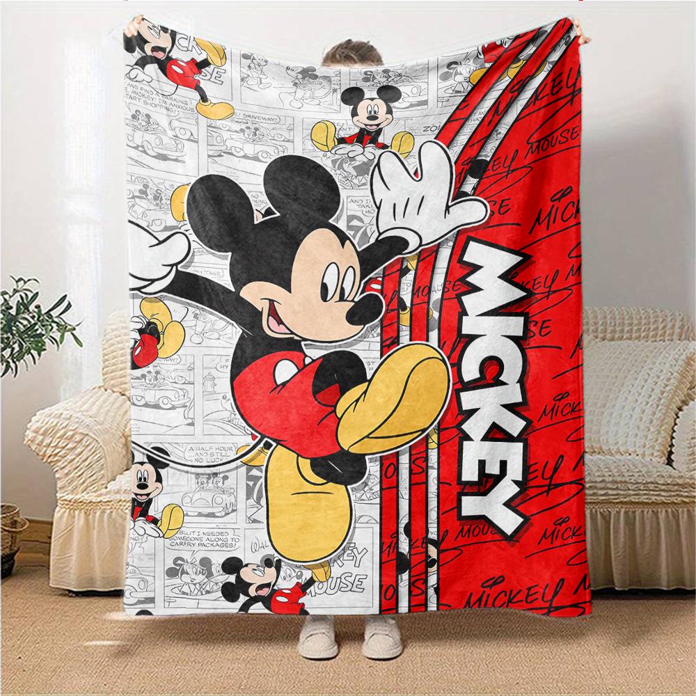 Mickey Mouse Comic Strip Blanket Soft Throw Blanket For Home Bedroom Bed Sofa Travel Office Solid Christmas Blanket