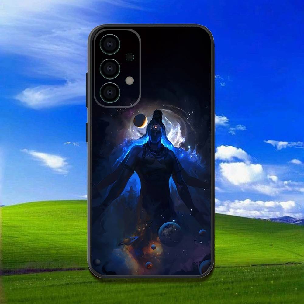 Phone Case For Samsung Galaxy A13,A21s,A22,A31,A32,A52,A53,A71,A80,Lord Shiva Mahadev Soft Black Shell