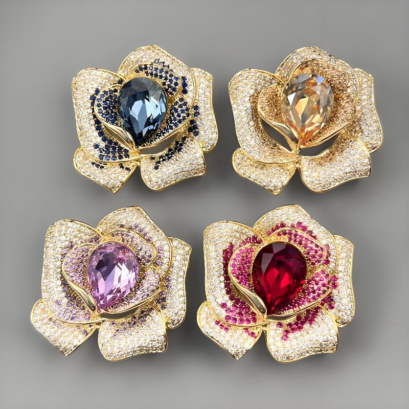 Exquisite Blumenbrosche Für Damen Kleidung Mantel Schmuck Accessoires Geschenke