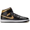 Jordan 1 Mid Czarny Metaliczny Złoty Jordan DQ8426-071