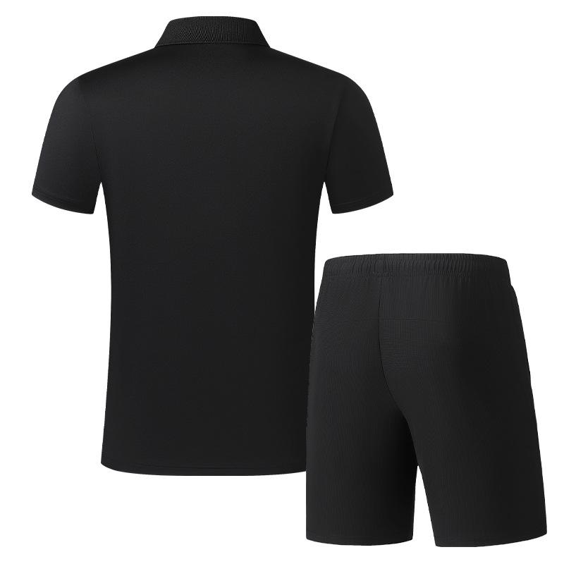2025 Men's Quick-Dry Ice Silk Summer Sport Polo Shirt & Shorts Set