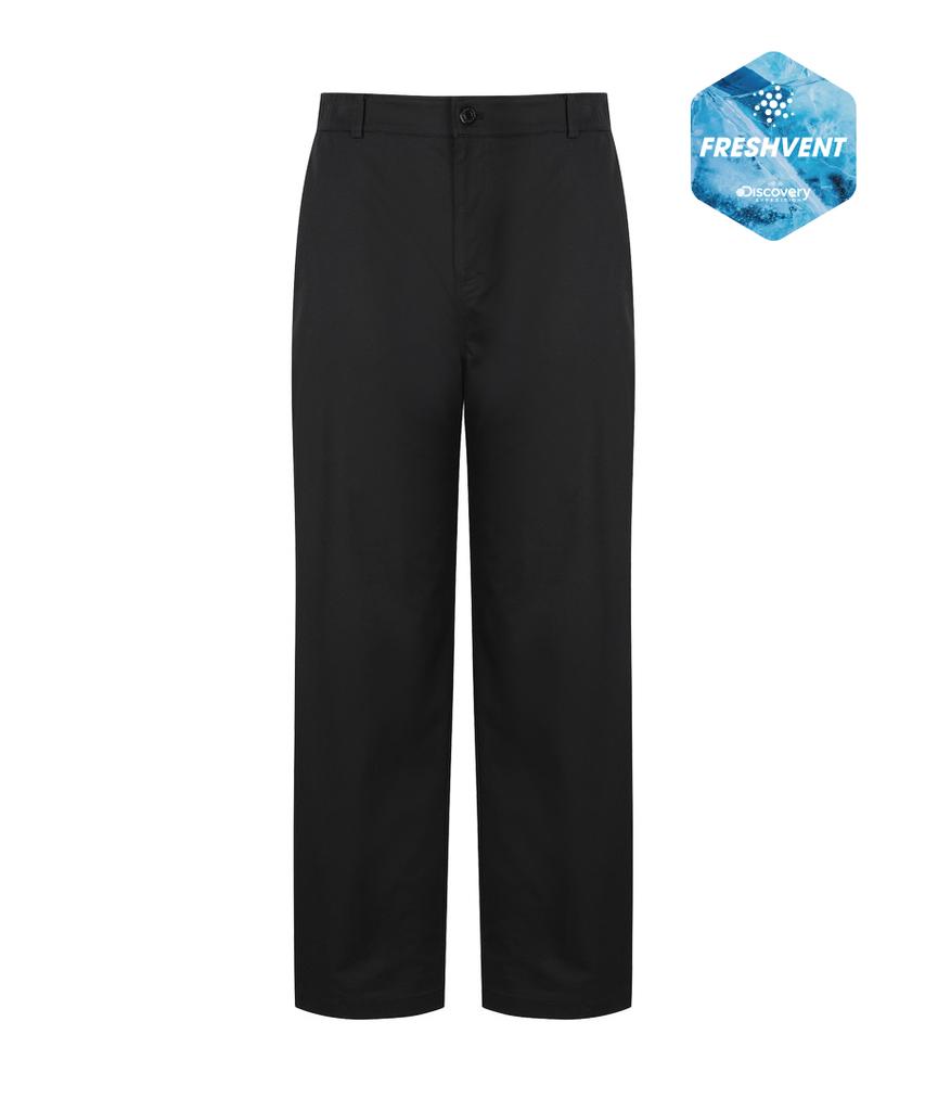 DISCOVERY EXPEDITION Freshvent Men'S Cotton Blend Loose Tapered Pants (Black)
