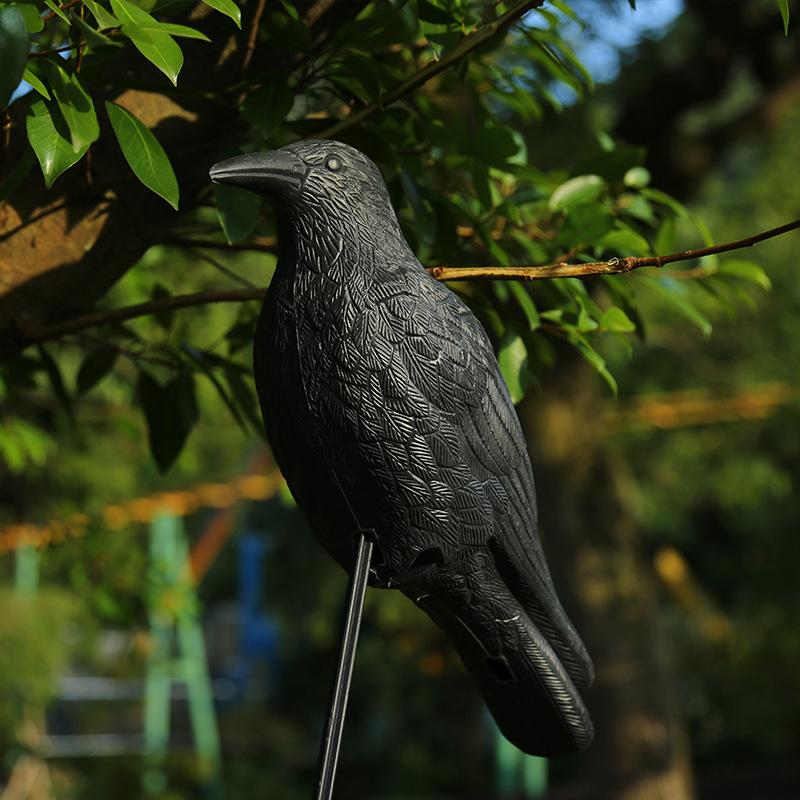 

Realistic Black Raven Crow Bird Repellent Pigeon Scarer Scary Fake For Garden Outdoor Farm Pest Control 1PCS
