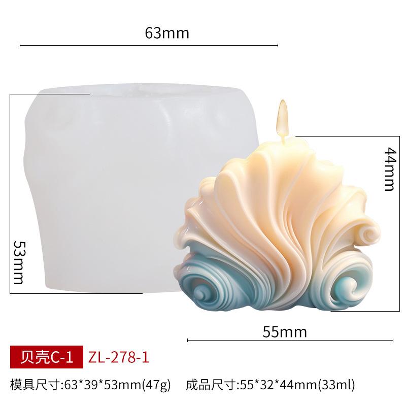 Ozeanschale Kerze Silikonformen Handgemacht Welle Gestreifte Schale Aromatherapie Seife Harzform Eis Kuchen Herstellungswerkzeug Geschenk Dekoration