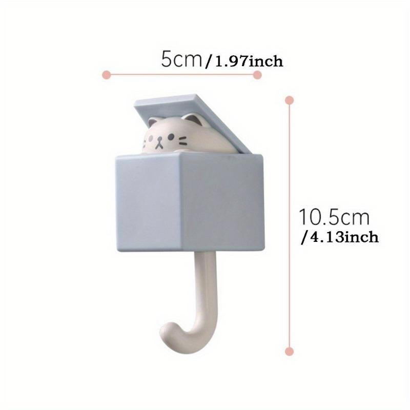 1 PCS Creative Cat Hook Cute Seamless Dormitory Bedroom Door Hangers Hooks Key Umbrella Towel Cap Coat Rack Wall Decoration