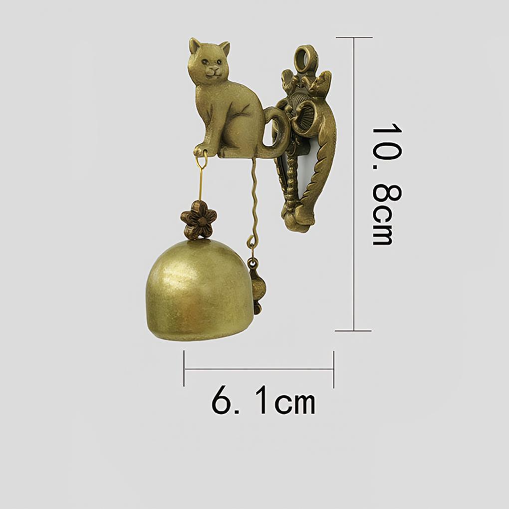 Vintage Metal Bell Door Shopkeeper Luck Knocker Windchime Magnetic Wall Hanging Ornament Room Garden Store Front Entrance Gift