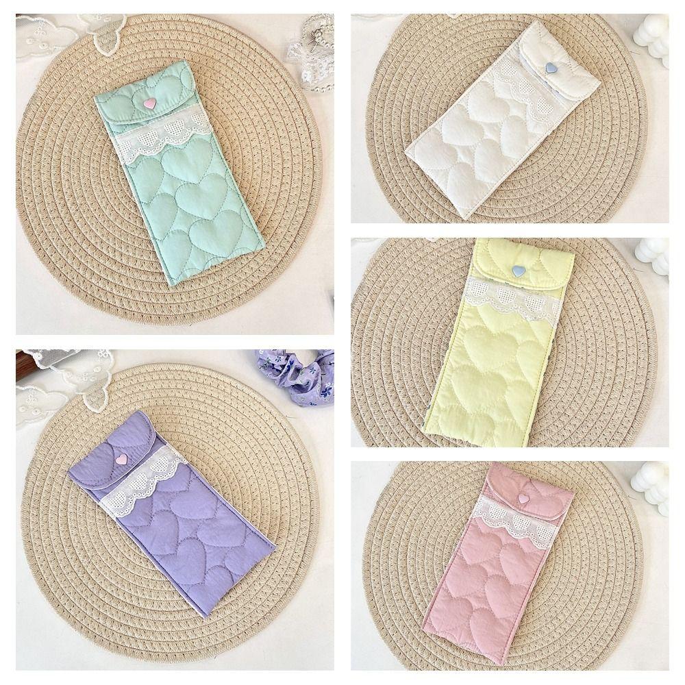 Sweet Cotton Glasses Storage Bag Korean Style Lipstick Bag Portable Lovely Eyeglasses Case  Travel