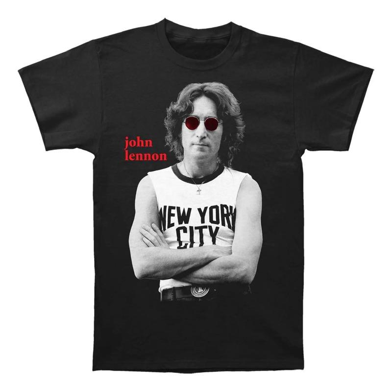 Camiseta Entallada John Lennon Nyc B&w S разноцветный