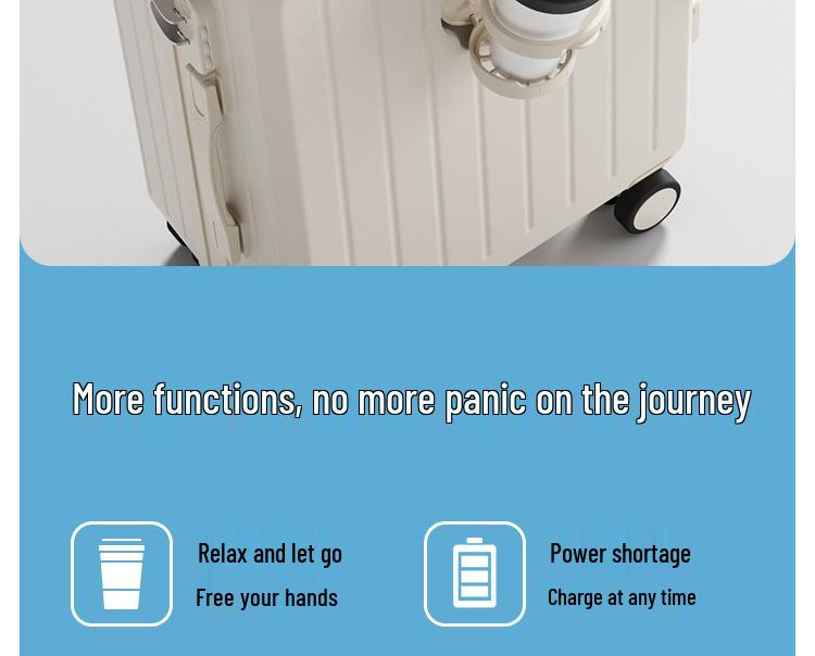 Multifunctional Trolley Suitcase: 20-inch Carry-On & 26-inch Large Capacity with Universal Wheels, Ideal for Students and Travelers