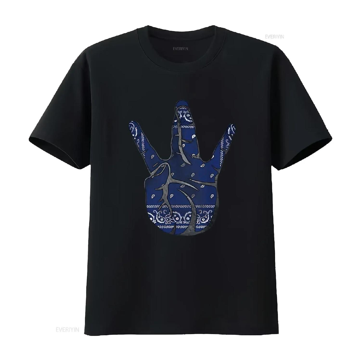 

Mens Westside blue rag bandana Street Wear hip hop vintage hands T Shirt White 3X Large vintage Washed graphic Comfortable Soft XXXXXL чорний